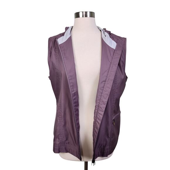 Nike Golf Womens Clima Fit Hooded Zip Up Vest Size Large Purple Windbreaker - Picture 5 of 15